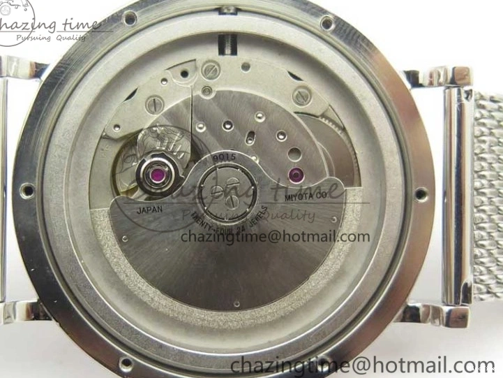 MIROTIME 0111 Breathable Portofino IW356501 SS V3 MK 1:1 Best Edition White Dial Gold Markers On SS Mesh Bracelet MIYOTA 7197